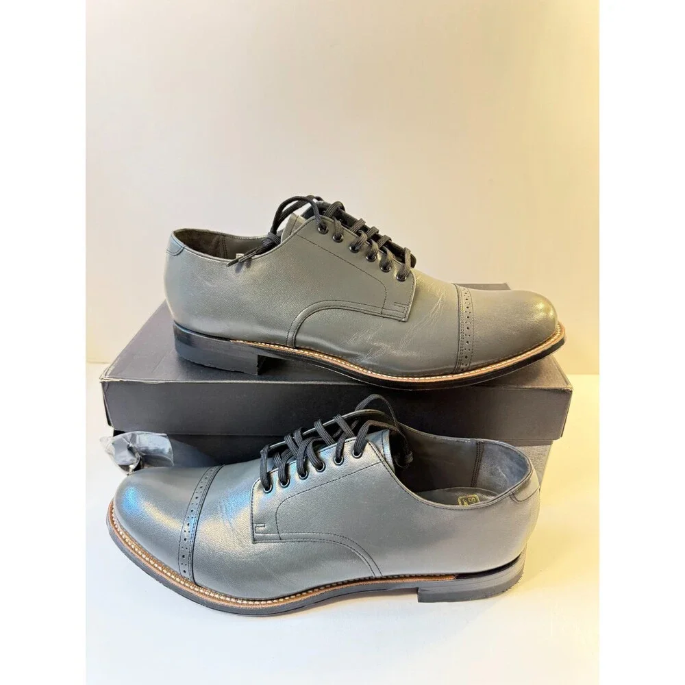 Stacy Adams Men's Madison Cap Toe Oxford,Steel Gray,11 D